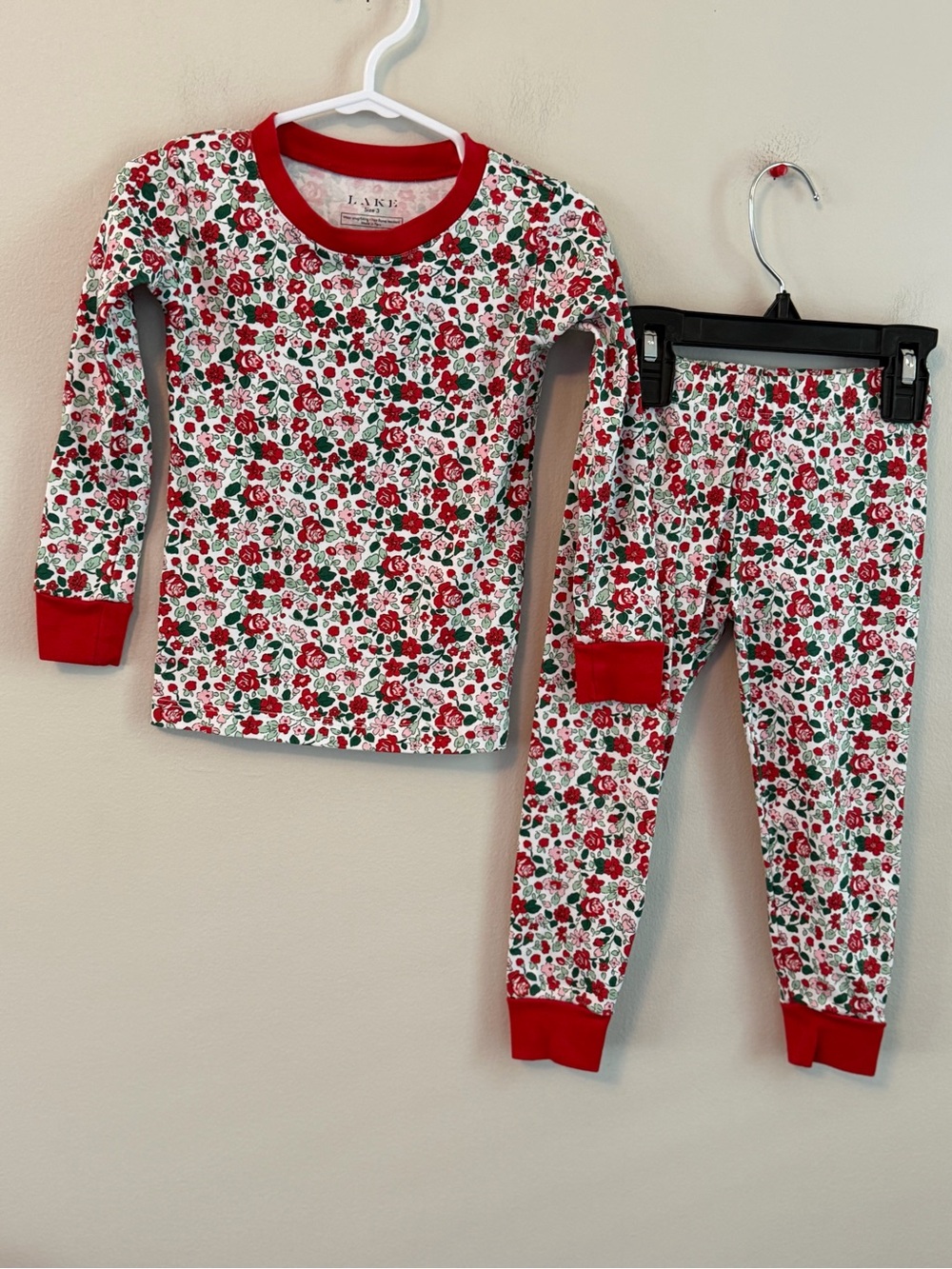 Lake Red Floral Pajama Set